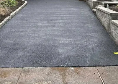 Asphalt Driveway Retaining Walls